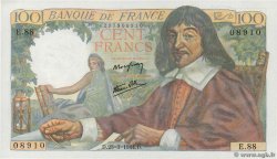 100 Francs DESCARTES FRANKREICH  1944 F.27.05
