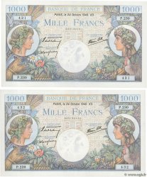 1000 Francs COMMERCE ET INDUSTRIE Consécutifs FRANKREICH  1940 F.39.01 fST