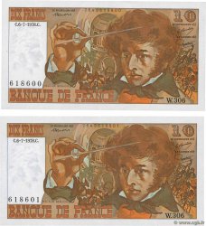 10 Francs BERLIOZ Consécutifs FRANCE  1978 F.63.25W306 UNC