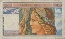 1000 Francs TRÉSOR PUBLIC FRANCE  1955 VF.35.01 F