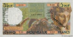 5 Nouveaux Francs Spécimen ALGERIA  1959 P.118s XF-