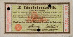 2 Goldmark GERMANY Hochst 1923 Mul.2525.10 XF