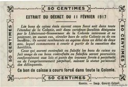 50 Centimes IVORY COAST  1917 P.01a UNC