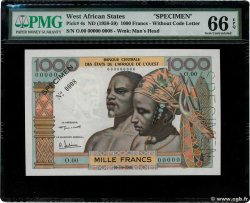 1000 Francs Spécimen STATI AMERICANI AFRICANI  1959 P.004s q.FDC