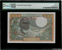 1000 Francs Spécimen WEST AFRIKANISCHE STAATEN  1959 P.004s fST+
