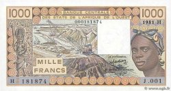 1000 Francs WEST AFRIKANISCHE STAATEN  1981 P.607Hbx fST