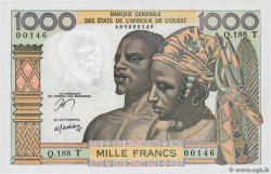 1000 Francs WEST AFRICAN STATES  1977 P.803Tn UNC-