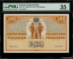 500 Markkaa FINLANDIA  1909 P.023 BB