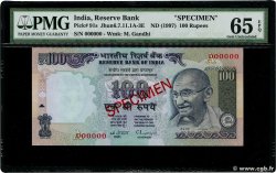 100 Rupees Spécimen INDIA  1996 P.091ds UNC