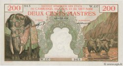 200 Piastres - 200 Riels FRENCH INDOCHINA  1953 P.098 AU