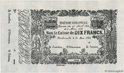 10 Francs Faux MARTINIQUE  1863 P.A04r AU-