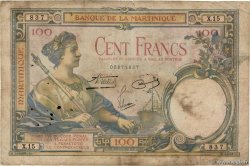 100 Francs MARTINIQUE  1938 P.13 G