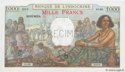 1000 Francs Spécimen NOUVELLE CALÉDONIE  1952 P.43cs ST