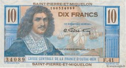 10 Francs Colbert SAINT PIERRE E MIQUELON  1946 P.23 AU+