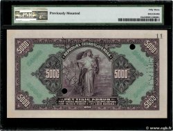 5000 Korun Spécimen CHECOSLOVAQUIA  1920 P.019s EBC