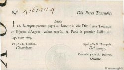 10 Livres Tournois typographié FRANCE  1720 Dor.22 AU