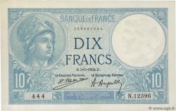 10 Francs MINERVE Numéro spécial FRANCE  1924 F.06.08 XF