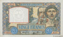 20 Francs TRAVAIL ET SCIENCE FRANCE  1940 F.12.11 XF