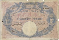 50 Francs BLEU ET ROSE FRANCIA  1895 F.14.07