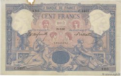 100 Francs BLEU ET ROSE FRANKREICH  1898 F.21.11
