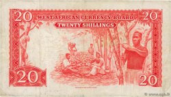 20 Shillings ÁFRICA OCCIDENTAL BRITÁNICA  1954 P.10a BC+