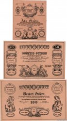 10, 50 et 100 Gulden FORMULAR AUSTRIA  1841 P.A071-072-073 SC