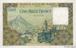 5000 Francs MAROCCO  1953 P.49 BB