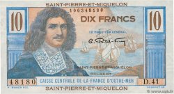 10 Francs Colbert SAINT PIERRE E MIQUELON  1946 P.23 FDC