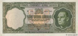 100 Lira TURCHIA  1962 P.176a AU
