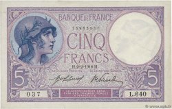 5 Francs FEMME CASQUÉE FRANCIA  1918 F.03.02