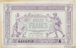 2 Francs TRÉSORERIE AUX ARMÉES FRANCE  1917 VF.05.01 AU
