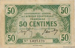 50 Centimes AFRIQUE ÉQUATORIALE FRANÇAISE  1917 P.01b VF