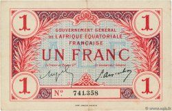 1 Franc FRENCH EQUATORIAL AFRICA  1917 P.02a VF+