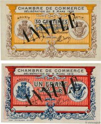 50 centimes et 1 Franc Annulé ALGERIA Bougie, Setif 1918 GB.5A et 6A q.FDC