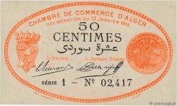 50 Centimes Petit numéro ALGERIA Alger 1915 JP.137.05