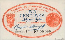 50 Centimes Petit numéro ALGERIA Alger 1921 JP.137.19