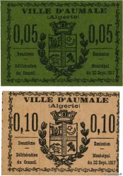 5 et 10 Centimes ALGERIA Aumale 1917 K.179 et 180