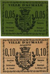 5 et 10 Centimes ALGERIA Aumale 1917 K.179 et 180