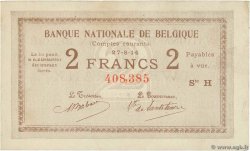 2 Francs BELGIUM  1914 P.082 XF+