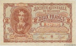 2 Francs BELGIEN  1916 P.087 fVZ