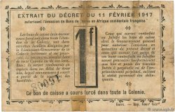 1 Franc COSTA DE MARFIL  1917 P.02a BC
