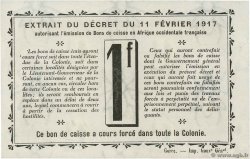 1 Franc GUINEA  1917 P.02a AU