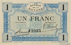 1 Franc FRENCH GUIANA  1917 P.05 FDC