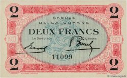 2 Francs FRENCH GUIANA  1917 P.06 UNC