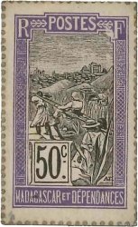 50 Centimes Zébu MADAGASCAR  1916 P.019 UNC