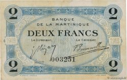 2 Francs MARTINIQUE  1915 P.11 VF+