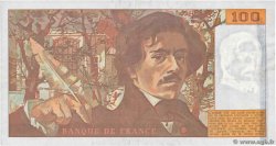 100 Francs DELACROIX imprimé en continu Fauté FRANKREICH  1991 F.69bis.03b2 SS