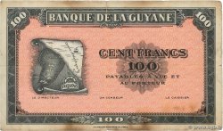 100 Francs Spécimen FRENCH GUIANA  1942 P.13s MB