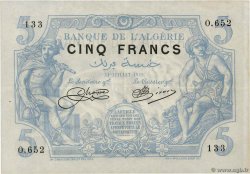 5 Francs ALGERIA  1915 P.071a XF