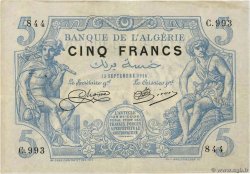 5 Francs ARGELIA  1916 P.071a